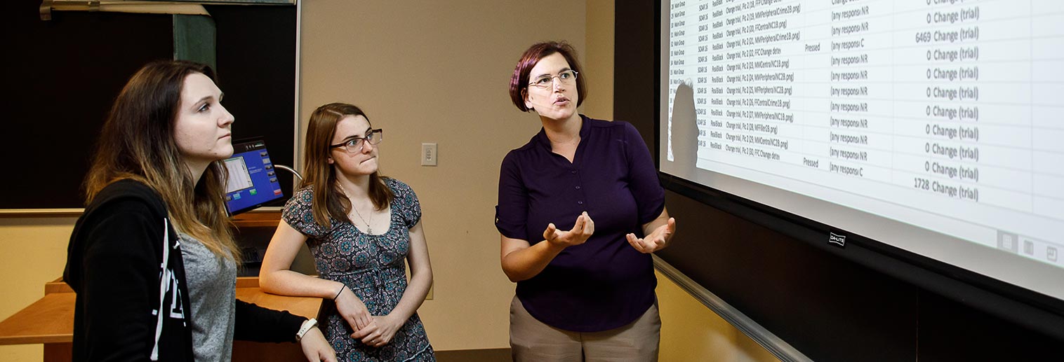 Dr. Johnston with students