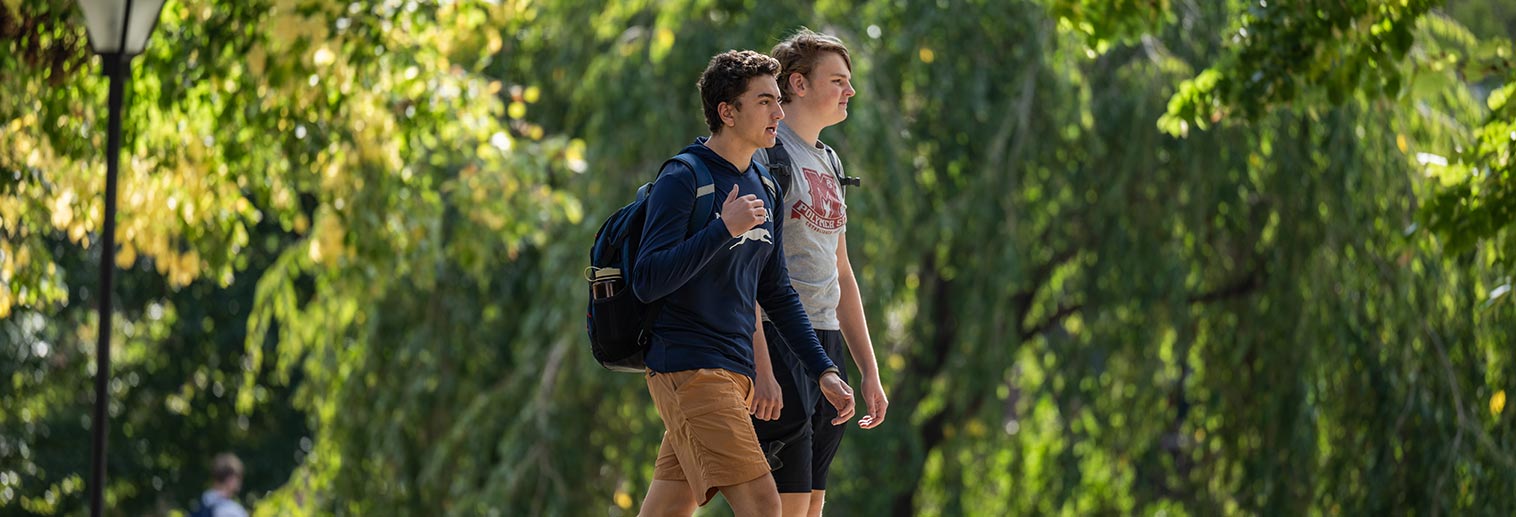 Students walking to class