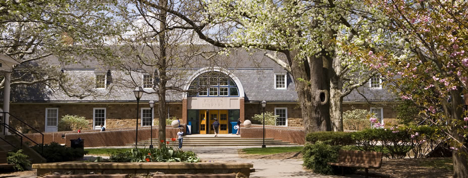 Outdoor photograph of Reeves Library at Moravian University in Bethlehem, PA